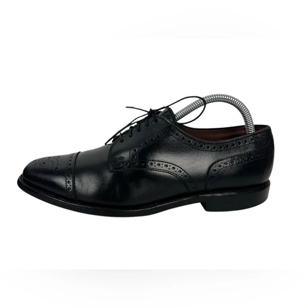 Allen Edmonds Sanford Black Cap Toe Oxford Dress Shoes 8.5 C Casual Formal